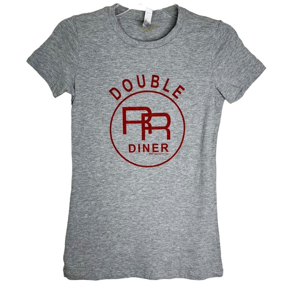 Bella Twin Peaks Double R Diner Short Sleeve Graphic T-Shirt in Grey Women’s S - Picture 1 of 10